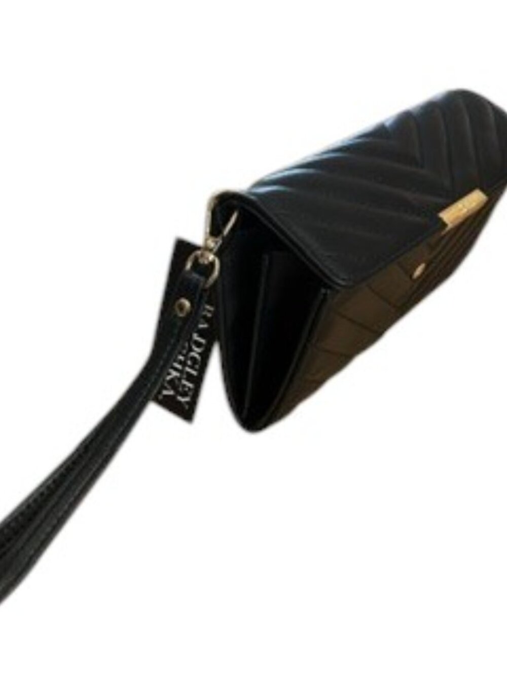 BADGLEY MISCHKA New York Black Faux Leather Wristlet Wallet NWT - Picture 8 of 13